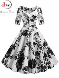 Floral Print Vintage Party Dresses
